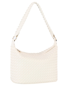 Fashion Woven Hobo Shoulder Bag DXE-0192 WHITE